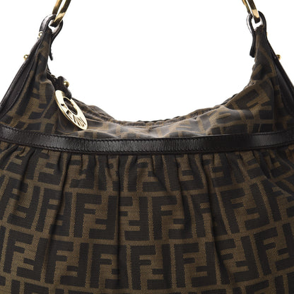 Fendi Zucca Cuoio Lucido Chef Hobo Tobacco Moro 10 of 10