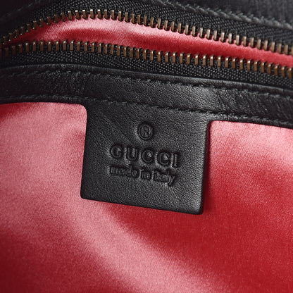Gucci Calfskin Matelasse Small GG Marmont Shoulder Bag Black White 6 of 10