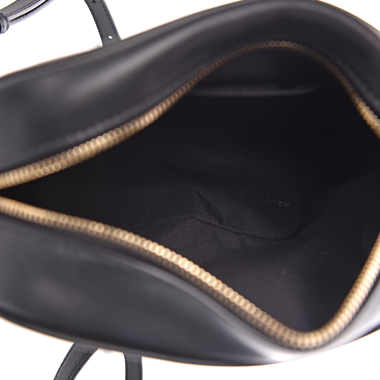 Fendi Glazed Fabric Vitello Century FF 1974 Stamp Patch Camera Case Mogano Panna Black 7 of 10