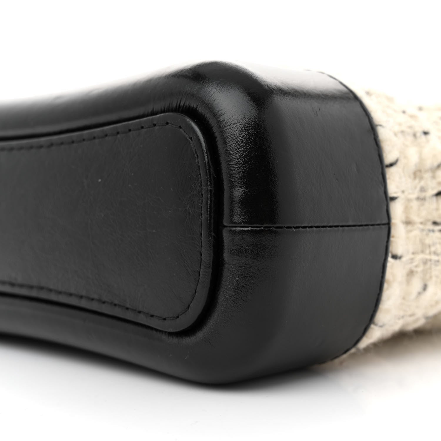 Chanel Tweed Calfskin Quilted Small Gabrielle Hobo Ivory Black 10 of 11