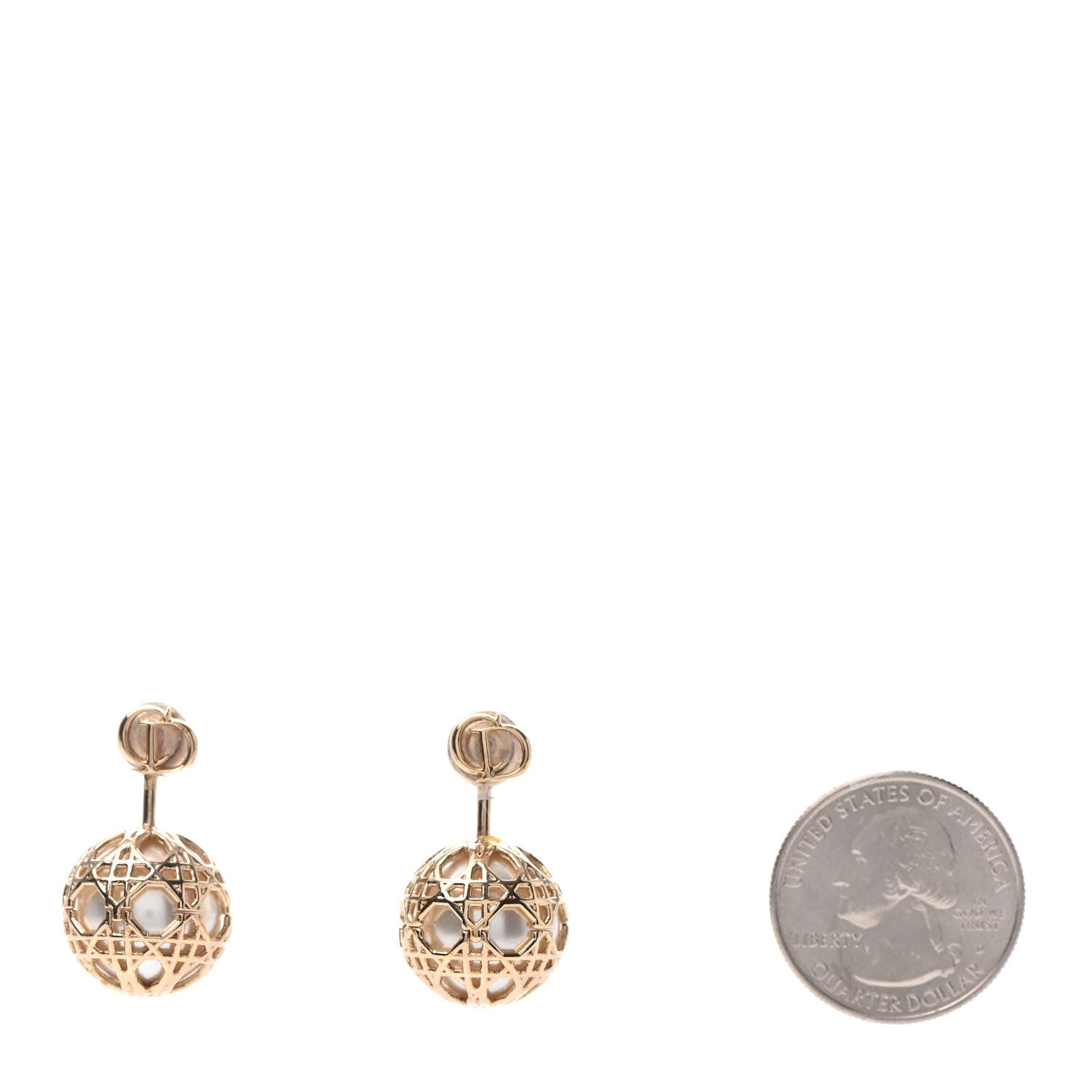 Christian Dior Pearl Secret Cannage Mise En Dior Tribales Earrings Gold 2 of 5
