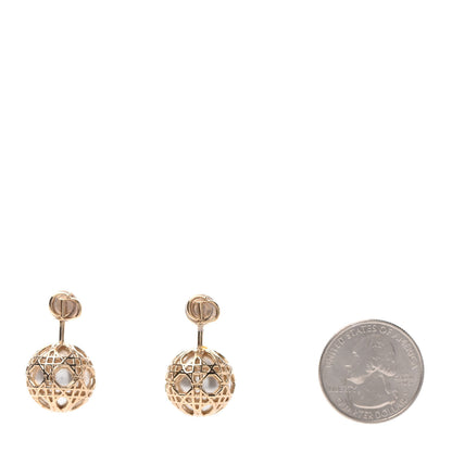 Christian Dior Pearl Secret Cannage Mise En Dior Tribales Earrings Gold 2 of 5