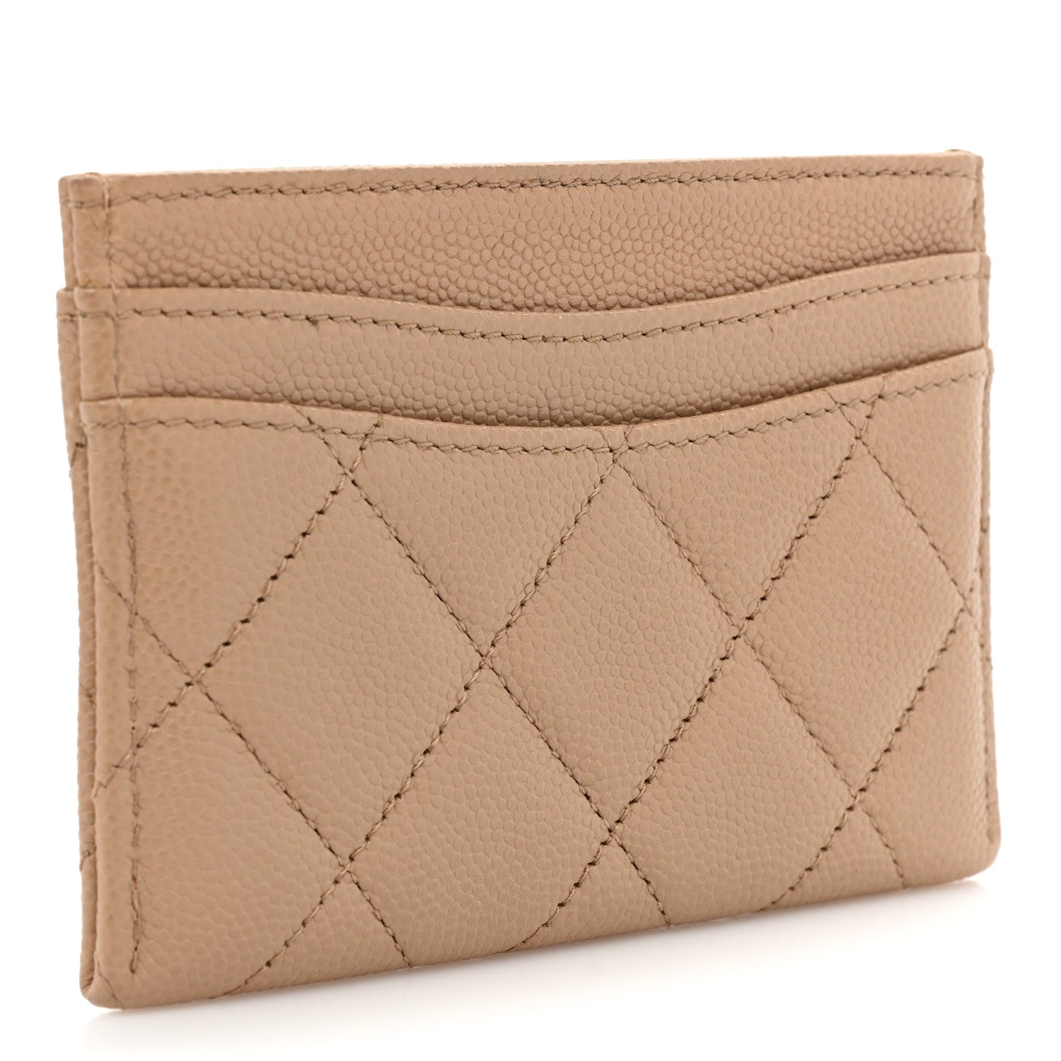 Chanel Caviar Quilted Card Holder Beige 3 of 12
