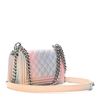 Chanel Caviar Quilted Small Rainbow Boy Flap Multicolor 2 of 10