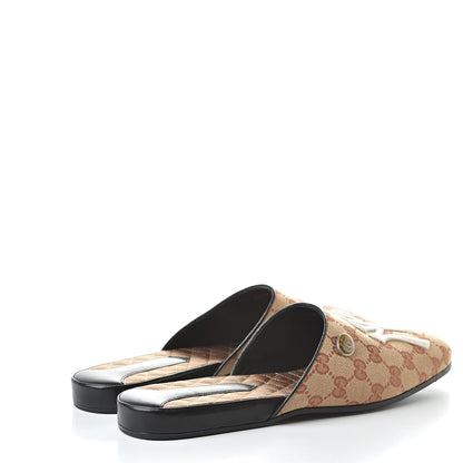 Gucci X MLB Monogram NY Yankees Embroidered Womens GG Slippers 41 Beige Ruggine 4 of 9