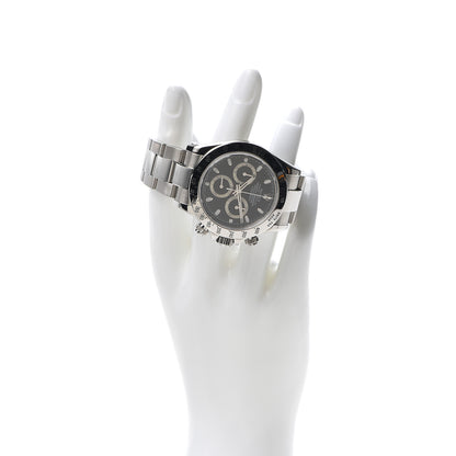 Rolex Stainless Steel 40mm Oyster Perpetual Daytona Cosmograph Watch Black 116520 2 of 6