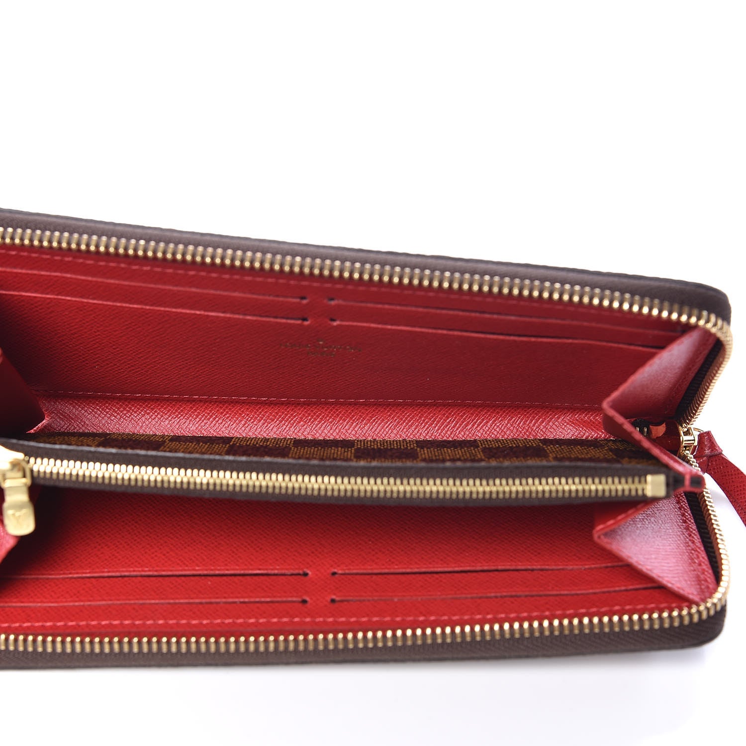 Louis Vuitton Damier Ebene Clemence Wallet Cherry 5 of 8