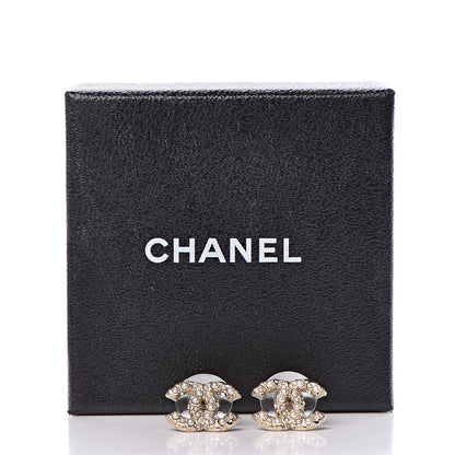 Chanel Pearl Crystal CC Earrings Gold 5 of 5