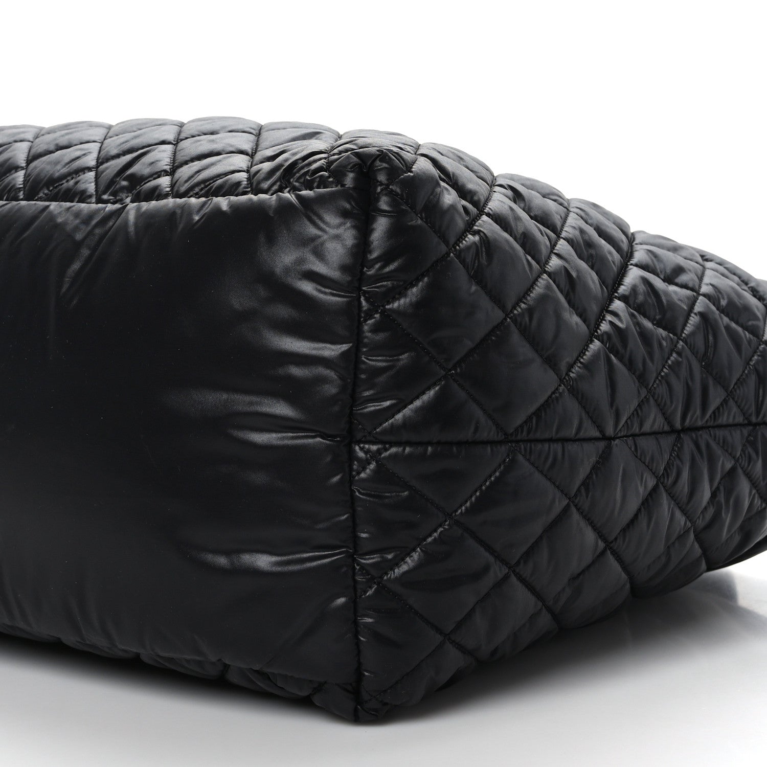 Chanel Nylon Quilted Large Coco Cocoon Tote Black 9 of 9