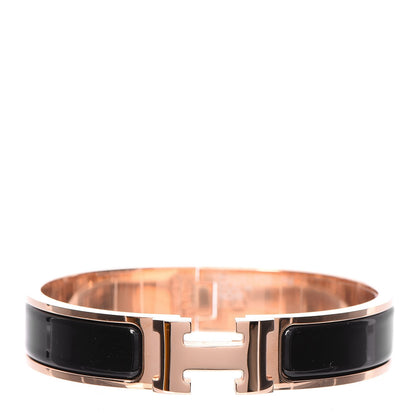 Hermes Enamel Narrow Clic Clac H Bracelet PM Black 1 of 6