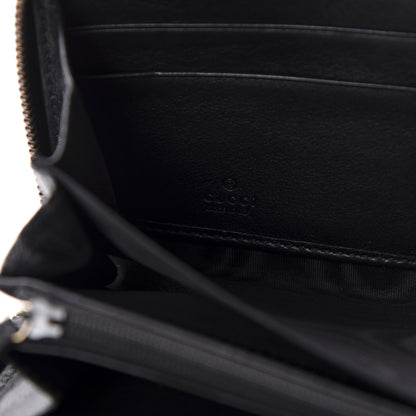 Gucci Calfskin Matelasse GG Marmont Zip Around Wallet Black 6 of 8