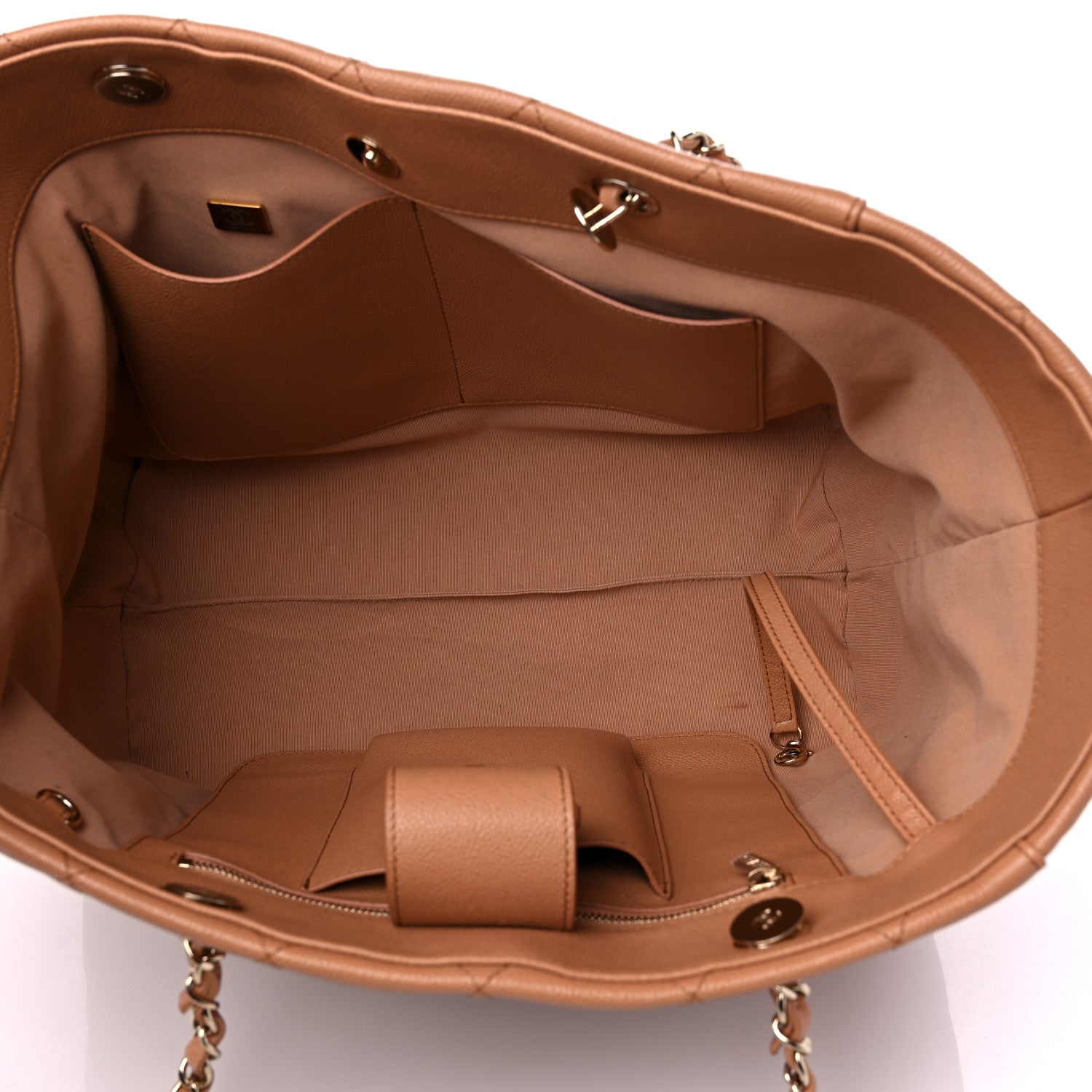 Chanel Caviar Quilted Large Shopping Tote Dark Beige 5 of 11
