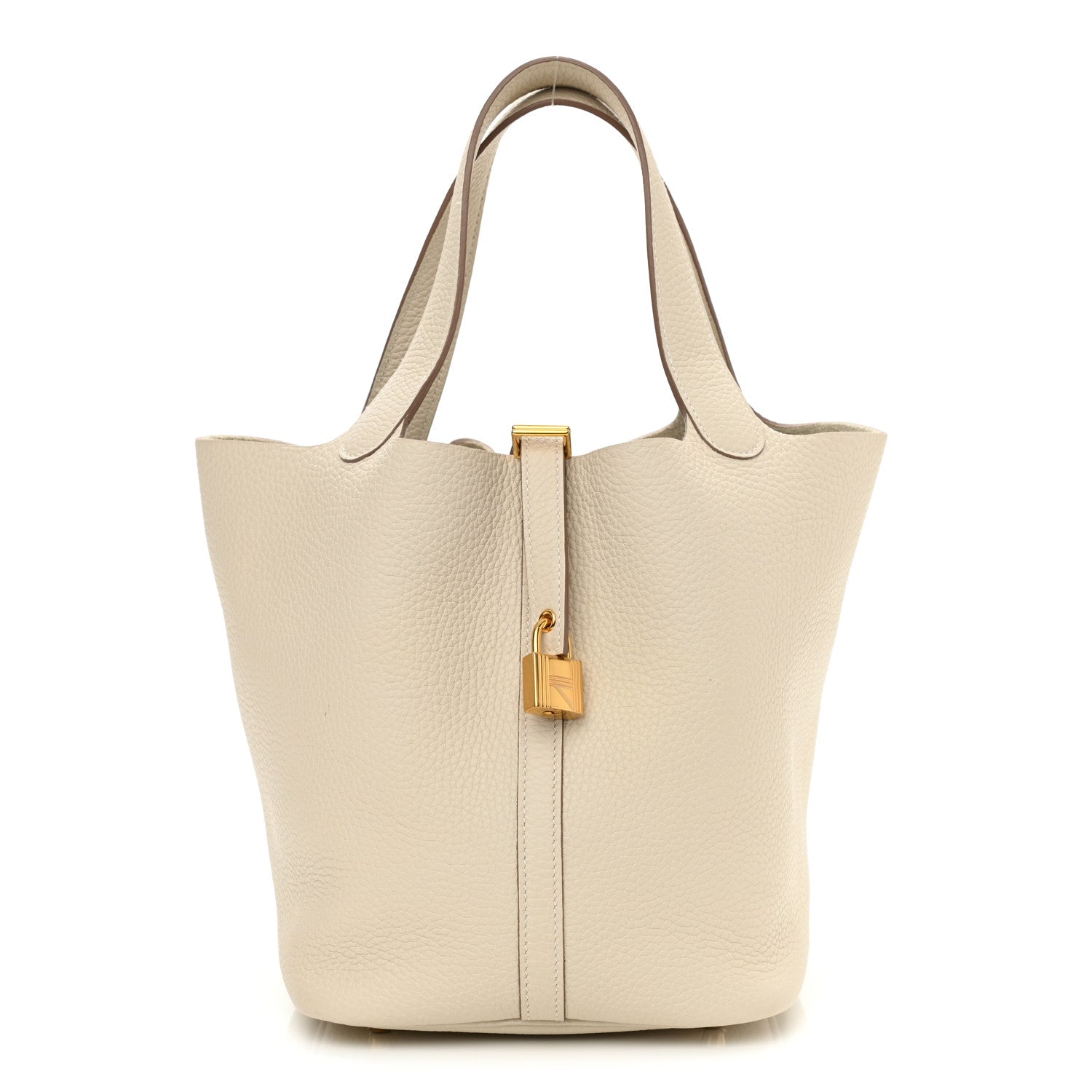 Hermes Taurillon Clemence Picotin Lock 22 MM Craie 1 of 12