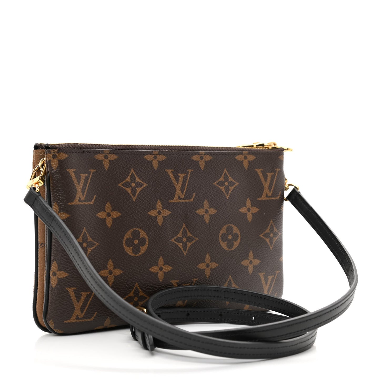 Reverse Monogram Giant Double Zip Pochette