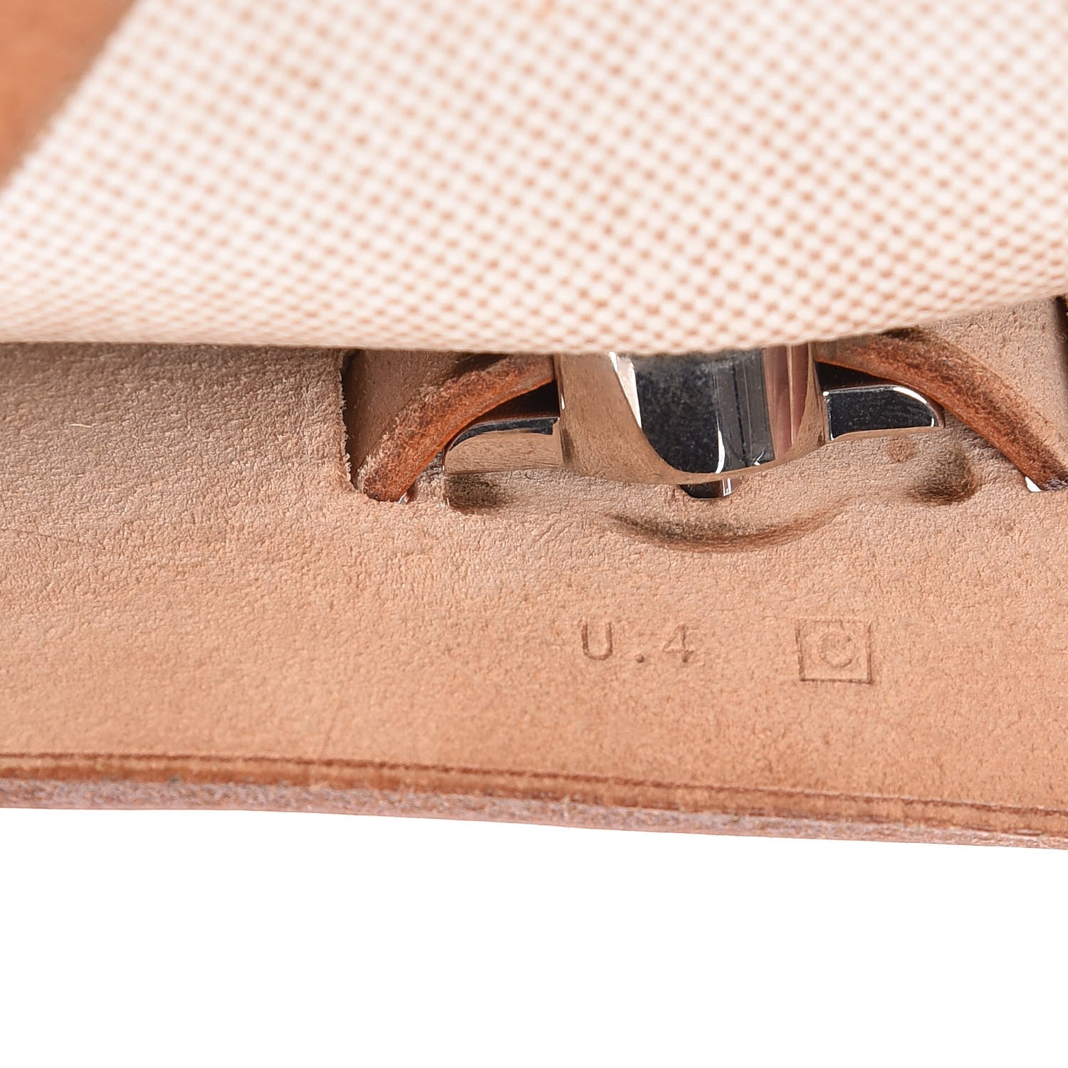 Hermes Toile Vache Calfskin Herbag 40 GM Natural 7 of 9