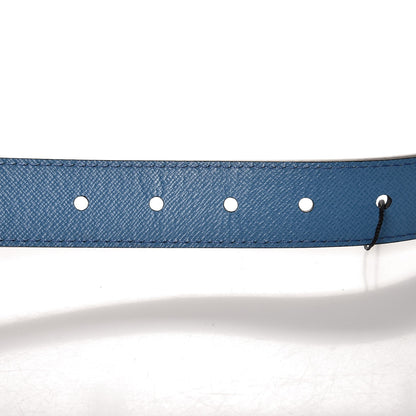 Burberry London Grainy Calfskin 30mm Webster Reversible Belt 38 95 Black Airforce Blue 7 of 8