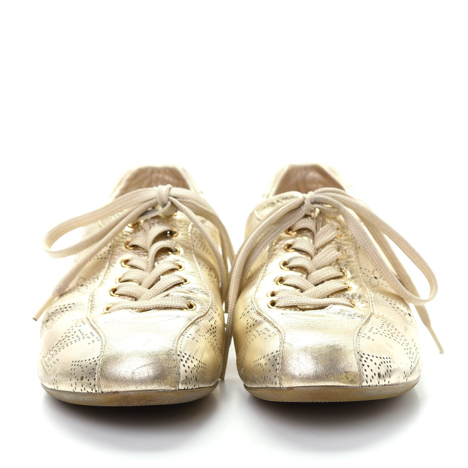 Louis Vuitton Mahina Sneakers 36 Gold 2 of 10
