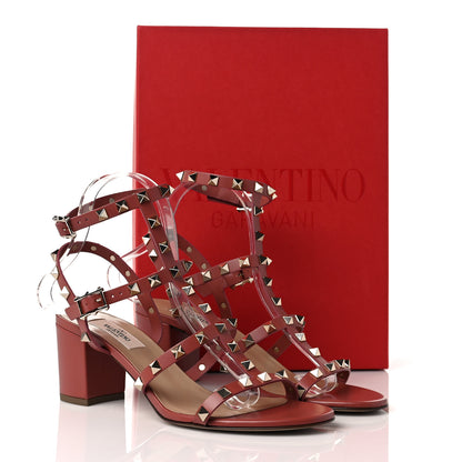 Valentino Garavani Calfskin Rockstud 60mm City Sandals 39 Gingerbread 8 of 8