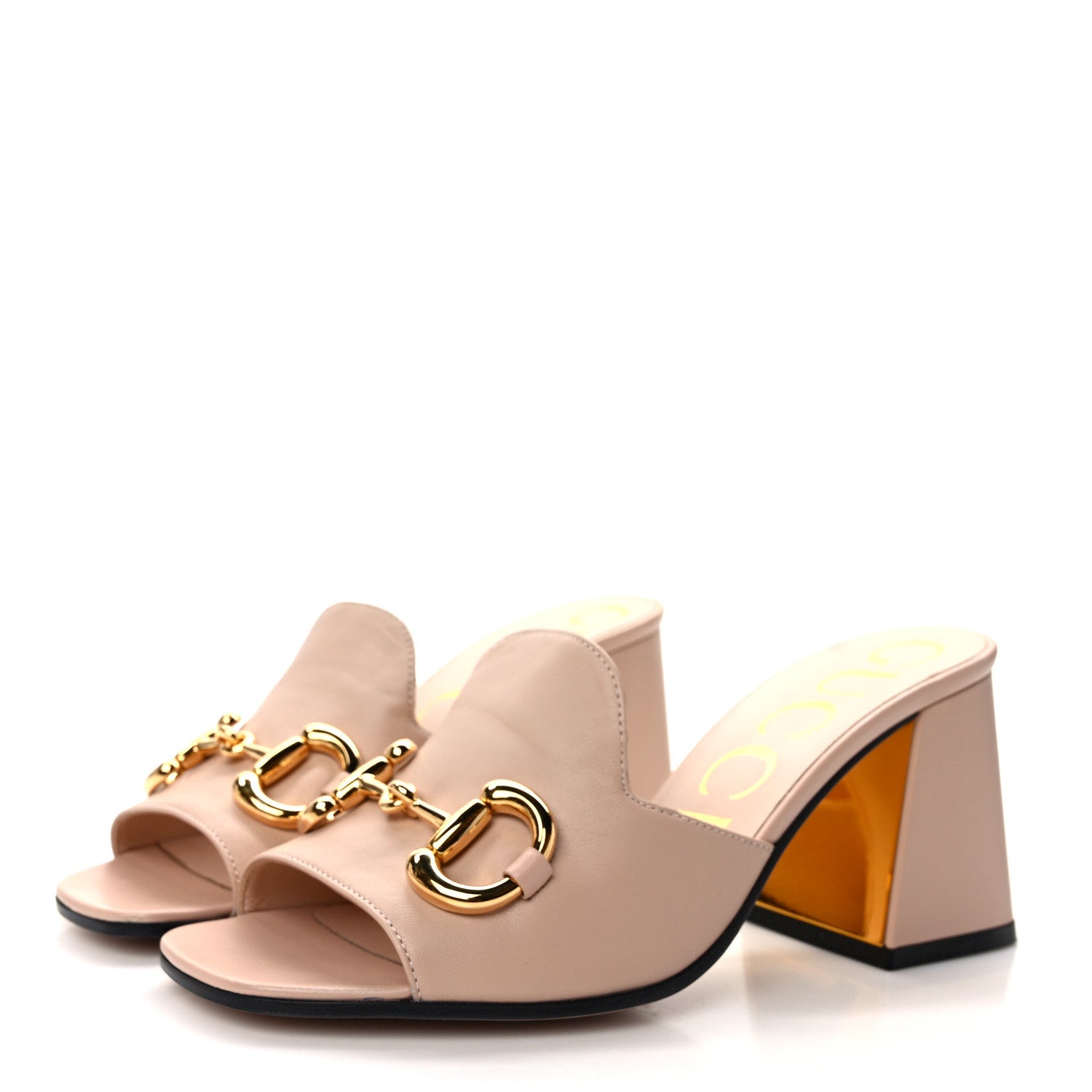 Gucci Nappa Horsebit 75mm Slide Sandals 37 Skin Rose 3 of 11