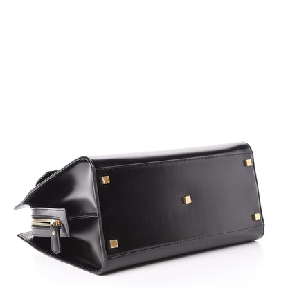 Saint Laurent Shiny Calfskin Medium Uptown Tote Black 6 of 13