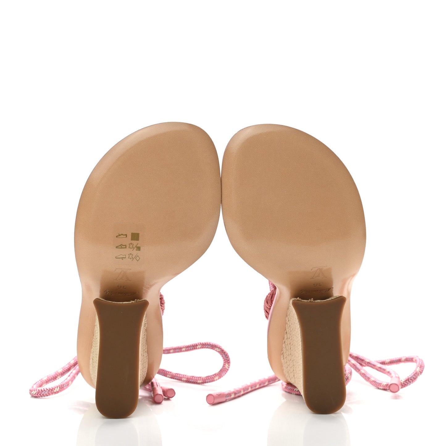 Fabric Maia Rope Wedge Sandal 36 Rose Clair