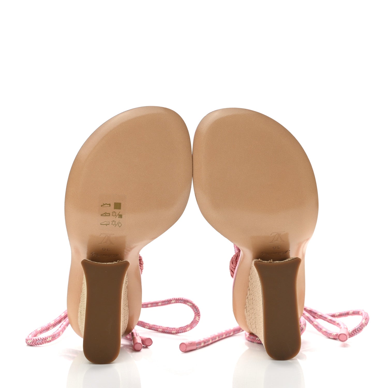 Louis Vuitton Fabric Maia Rope Wedge Sandal 36 Rose Clair 5 of 7