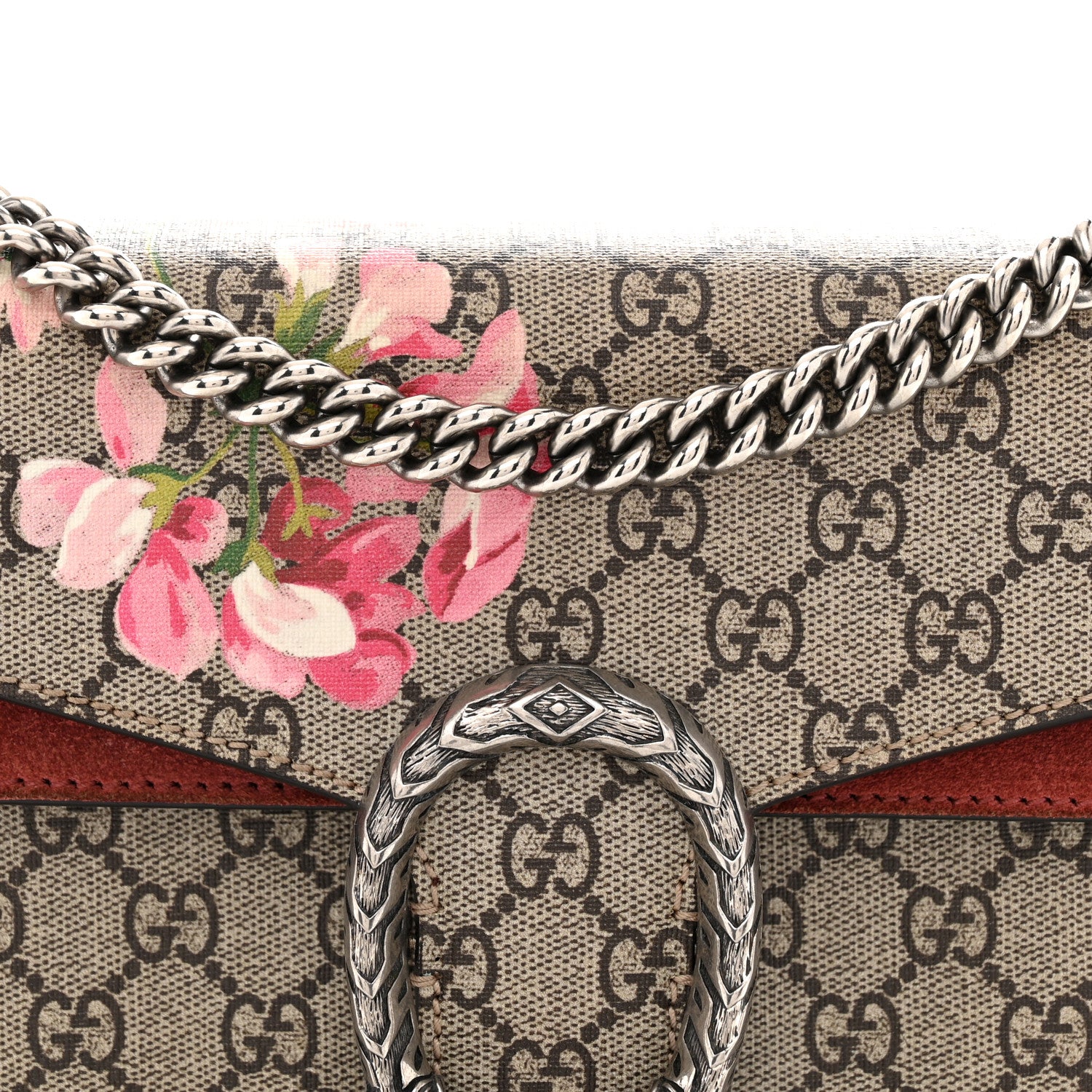 Gucci GG Supreme Monogram Blooms Small Dionysus Shoulder Bag Beige Multicolor Dry Rose 8 of 12
