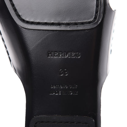 Hermes Calfskin Ruse Mules 39 Black 6 of 8
