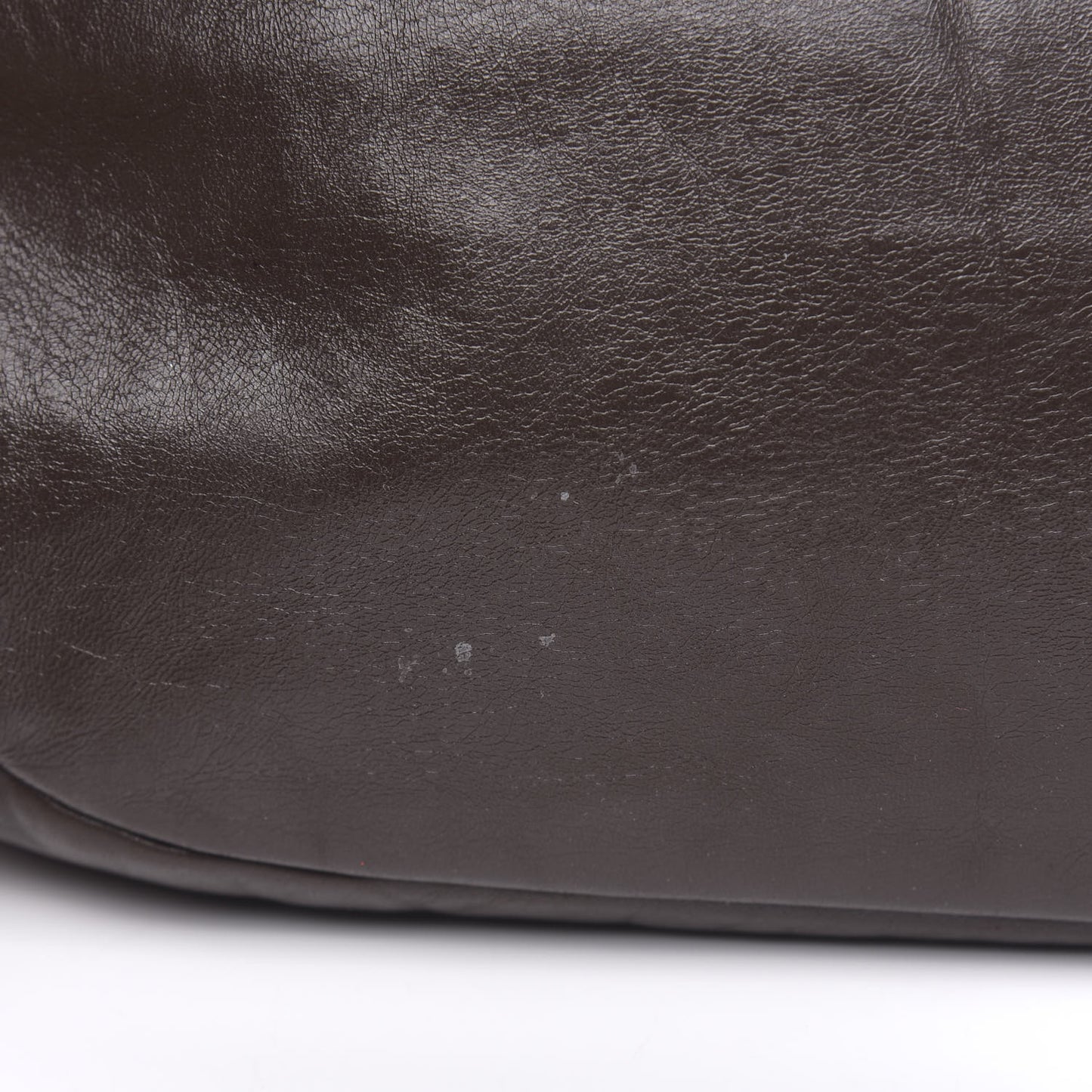 Tweed Lambskin Drawstring Tweedy Tote Brown