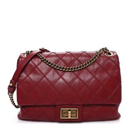 Chanel Calfskin Diamond Debossed Large Cosmos Flap Red 1 of 10