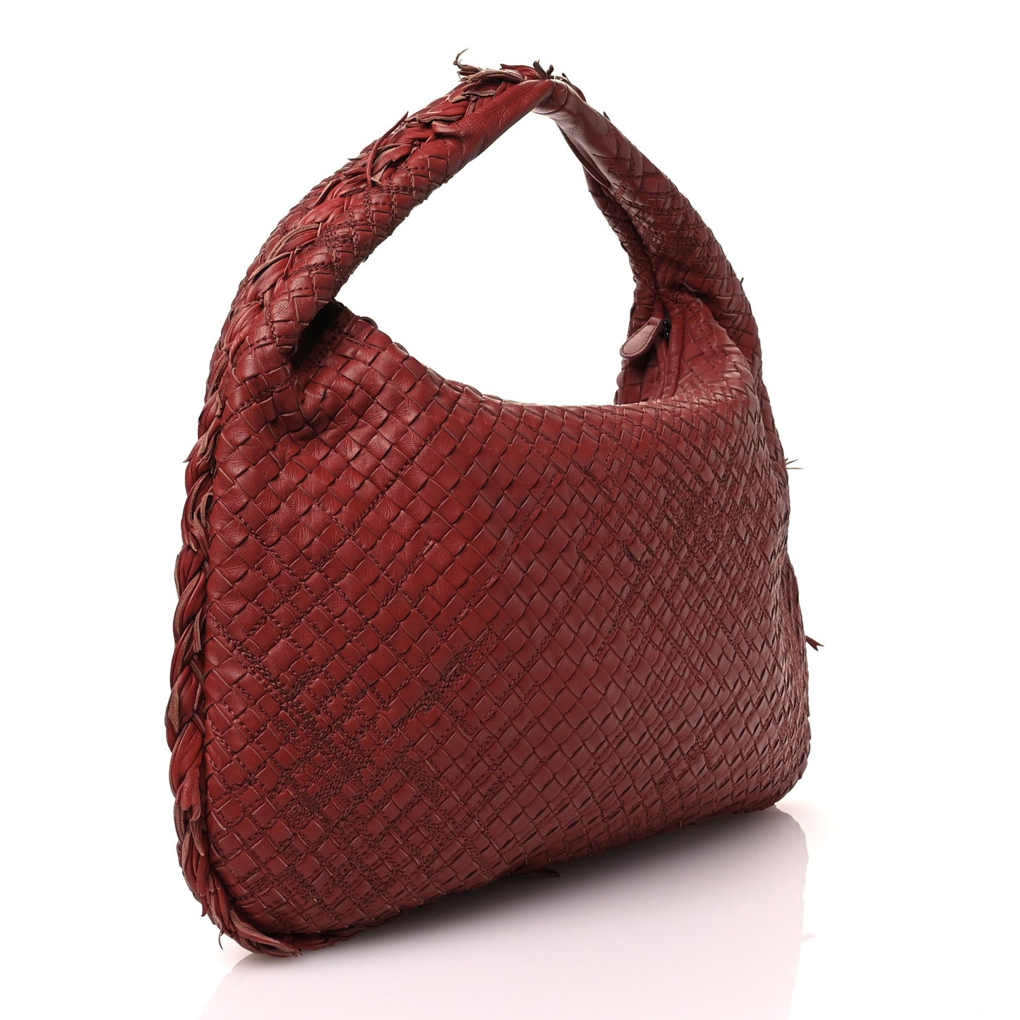 Nappa Intrecciato Fuzzy Maxi Veneta Hobo Dusty Rose