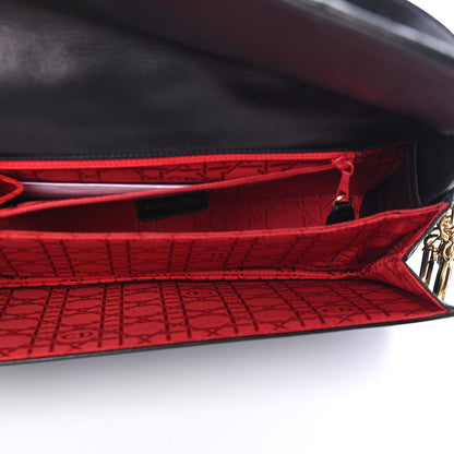 Christian Dior Lambskin Cannage Medium Delidior Flap Bag Black 4 of 8