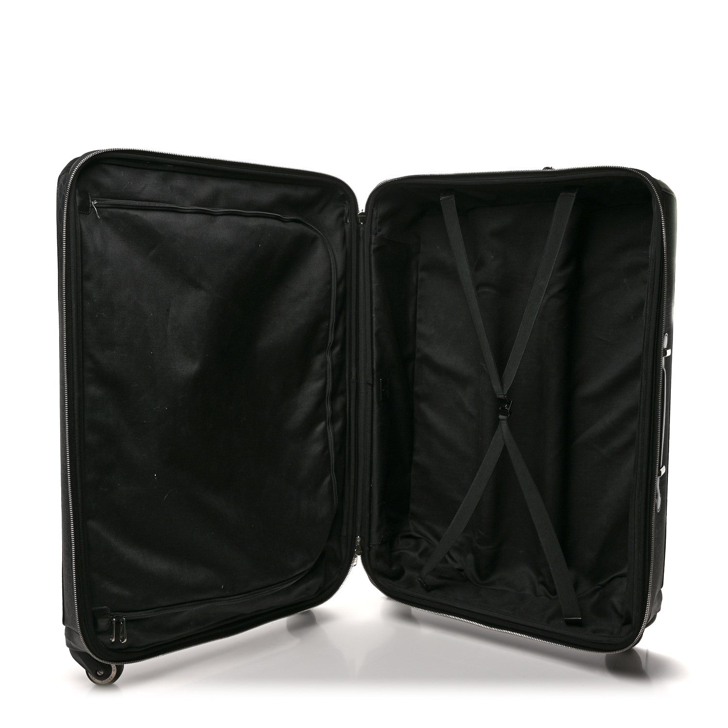 Gucci GG Supreme Monogram Large Four Wheel Suitcase Black Grey 4 of 14