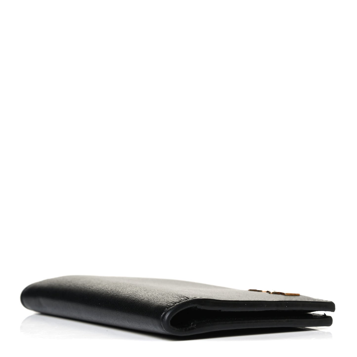 Calfskin Techno Credit Card Wallet Black