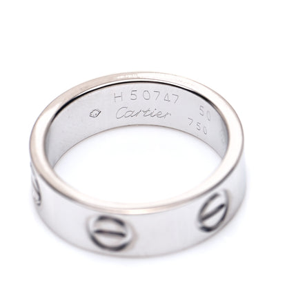 Cartier 18K White Gold 5.5mm LOVE Ring 50 5.25 4 of 5