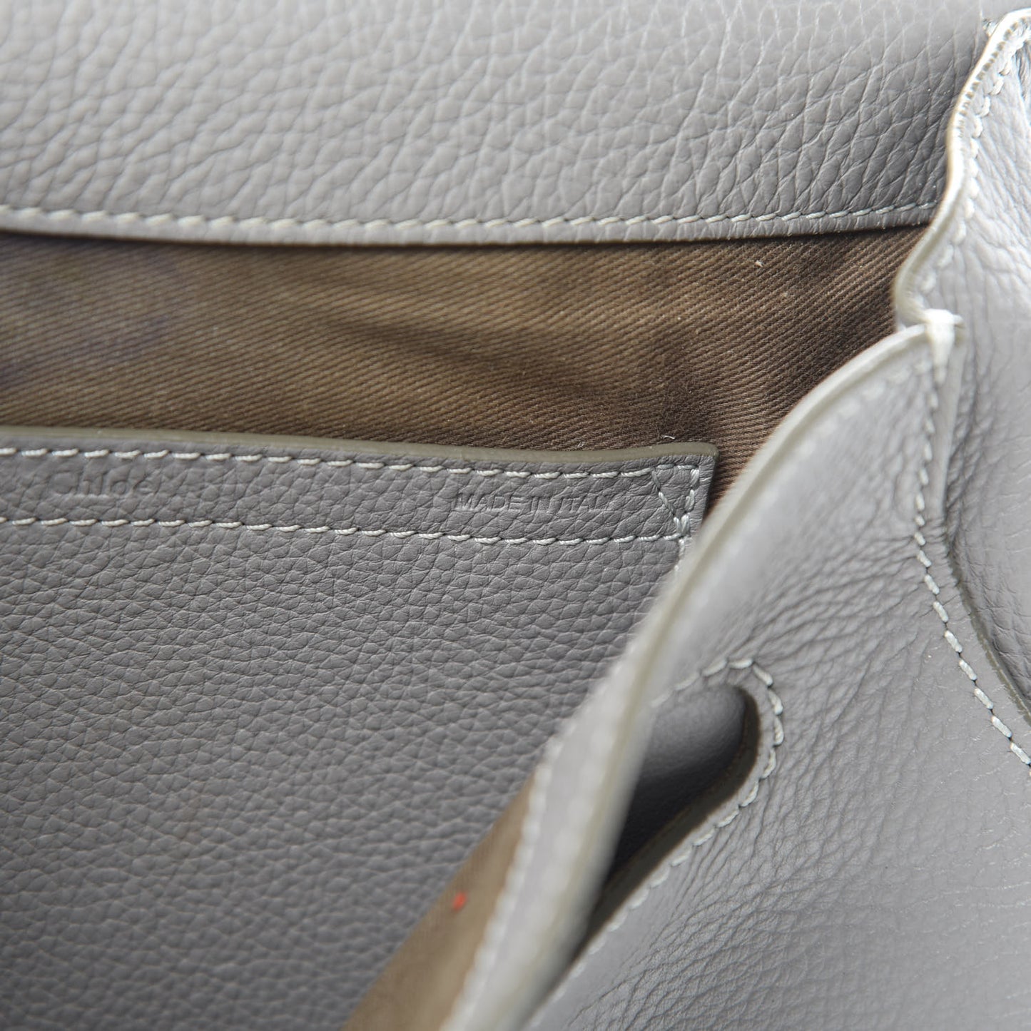 Calfskin Medium Marcie Round Crossbody Bag Cashmere Grey