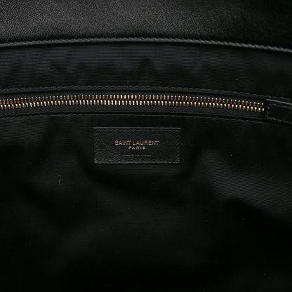 Saint Laurent Lambskin Quilted Maxi Icare Shopping Tote Black 7 of 10