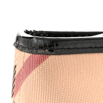 Burberry Patent Trim Nova Check Shopper Tote Black 20 of 21