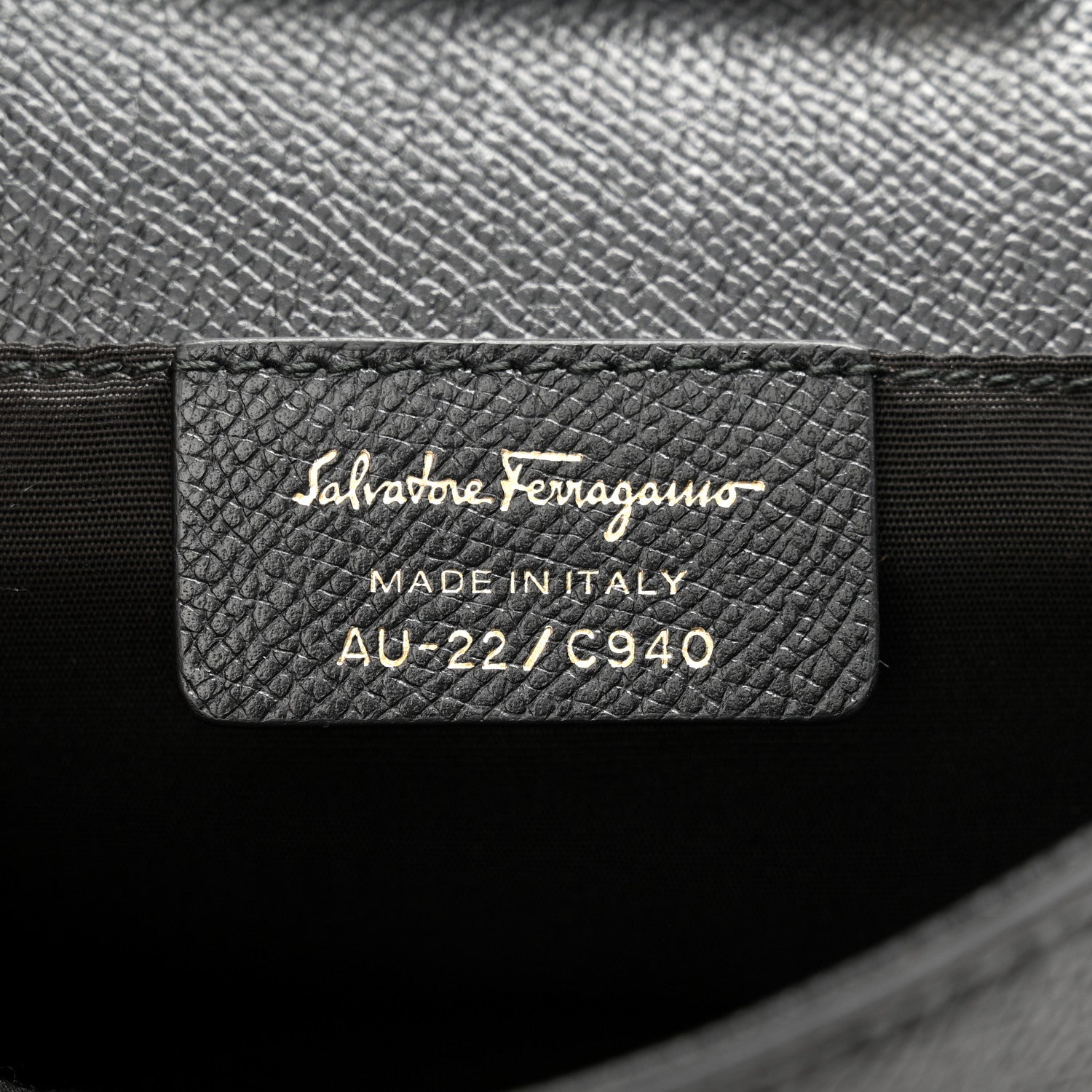 Salvatore Ferragamo Hammered Calfskin Vara Bow Mini Bag Black 6 of 9