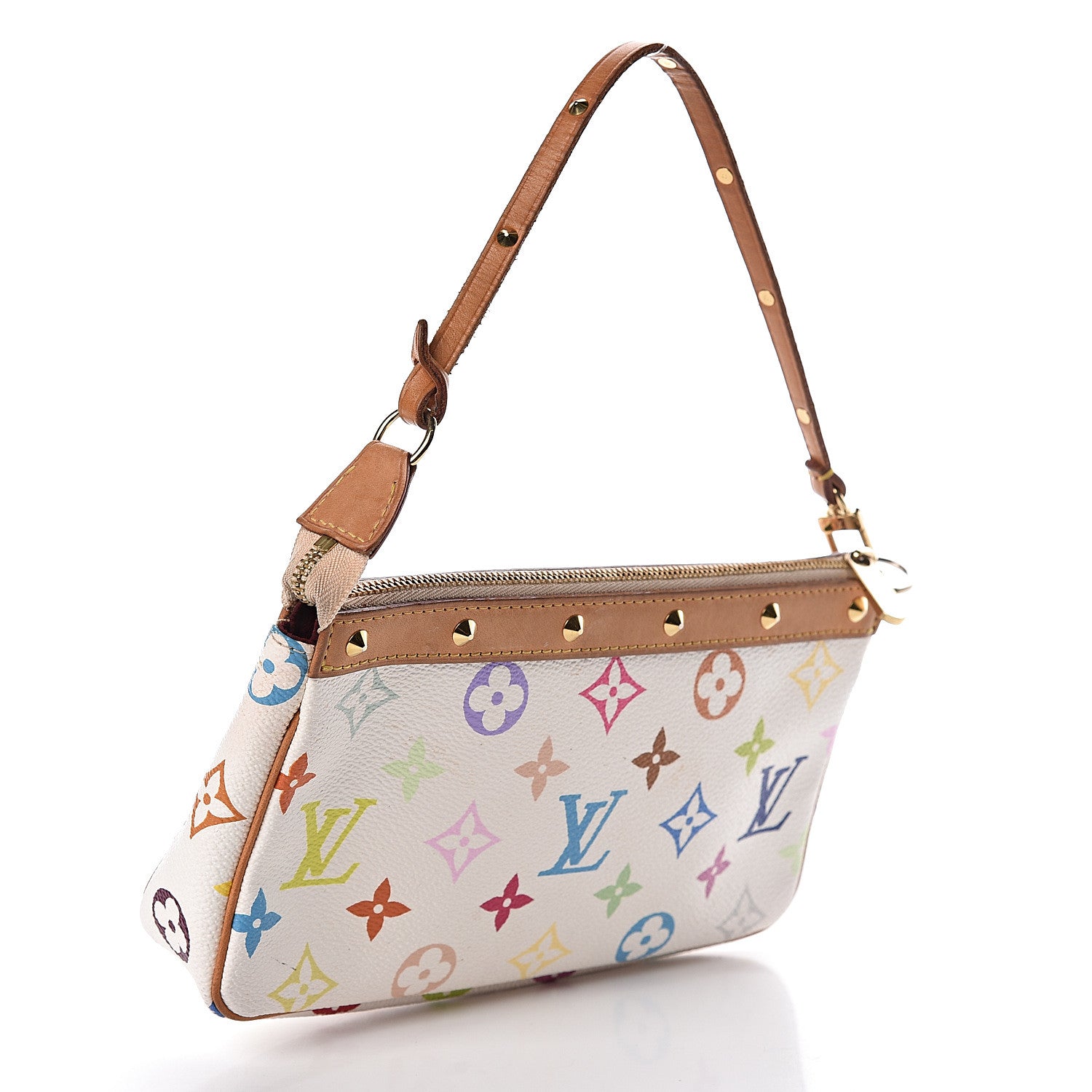 Louis Vuitton Monogram Multicolor Pochette Accessories White 3 of 11