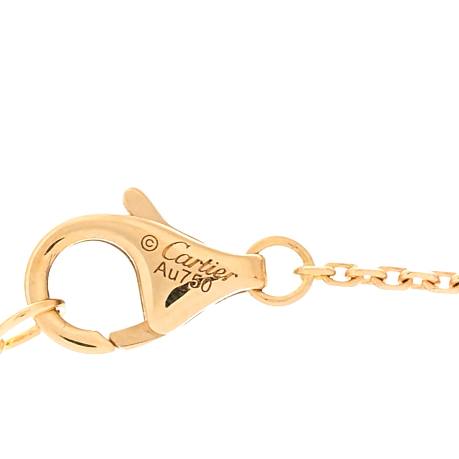Cartier 18K Yellow Gold Diamond Mother of Pearl XS Amulette de Cartier Pendant Necklace 3 of 3