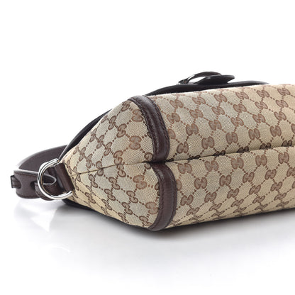 Gucci Monogram Medium Techno Horsebit Shoulder Flap Bag Dark Brown 5 of 9