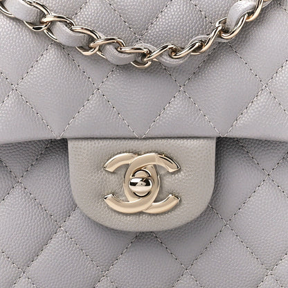 Chanel Caviar Quilted Small Double Flap Grey 9 of 12