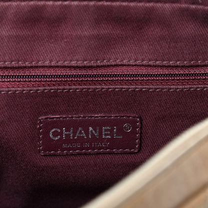 Chanel Glazed Calfskin Quilted Medium Duo Color Flap Brown 6 of 10