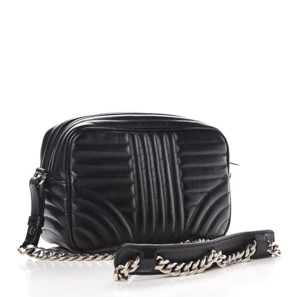 Prada Soft Calfskin Diagramme Crossbody Bag Black 3 of 7