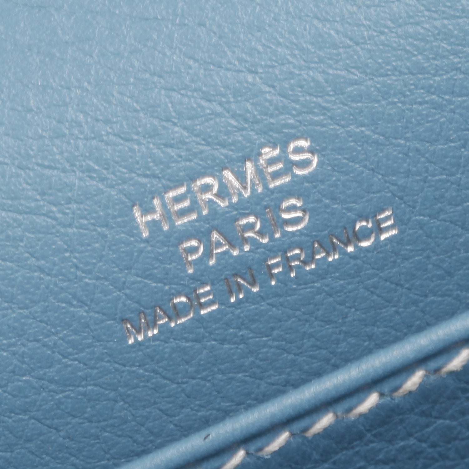 Hermes Swift Kelly Pochette Clutch Blue Jean 7 of 9