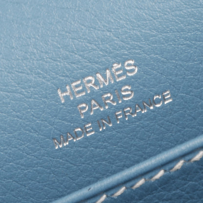 Hermes Swift Kelly Pochette Clutch Blue Jean 7 of 9