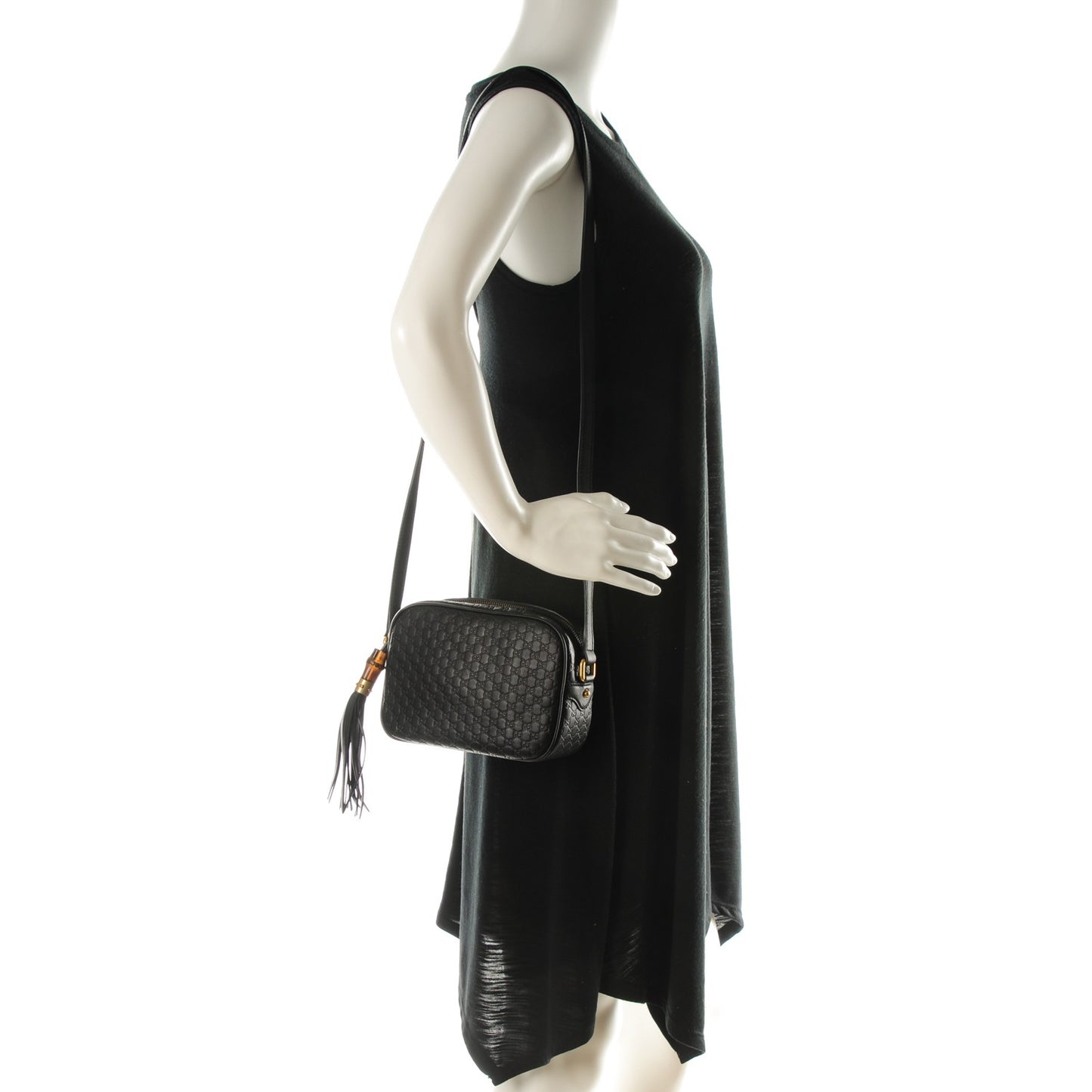 Microguccissima Sunshine Disco Crossbody Bag Black