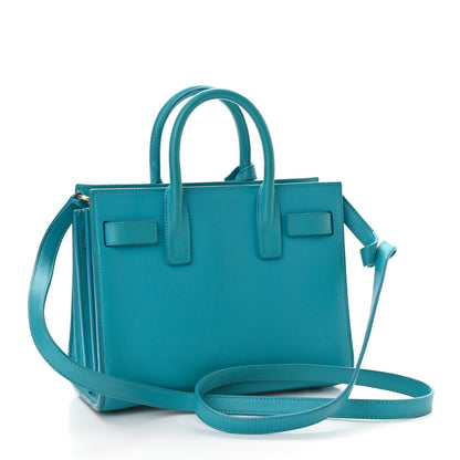Saint Laurent Calfskin Nano Sac De Jour Turquoise 2 of 16