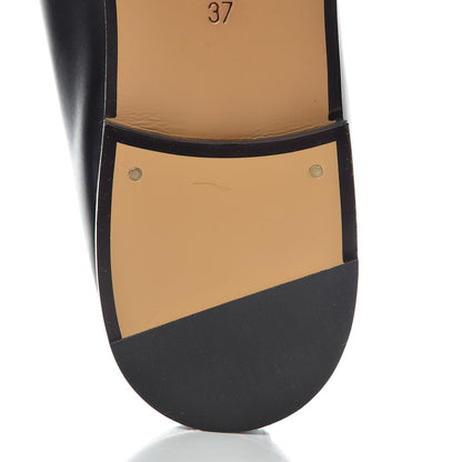 Gucci Calfskin Womens Jordaan Loafers 37 Black 12 of 13